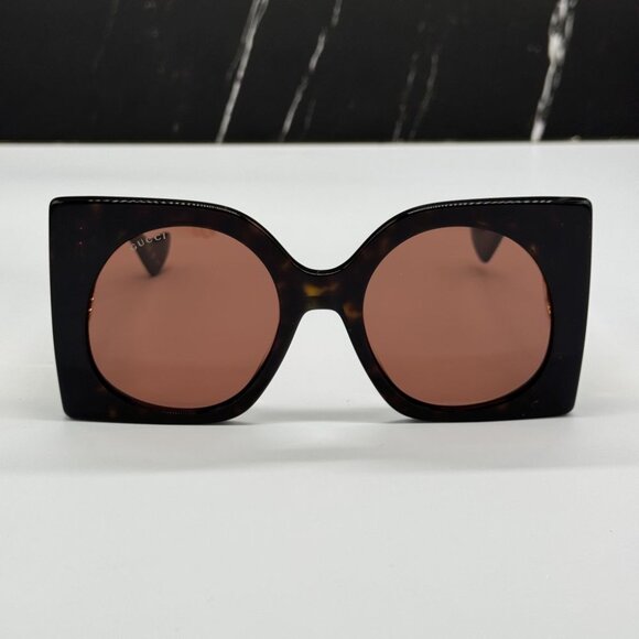 NEW GG1254S 002 GUCCI BUTTERFLY HAVANA BROWN WOMEN GUCCI SUNGLASSES - Picture 3 of 12